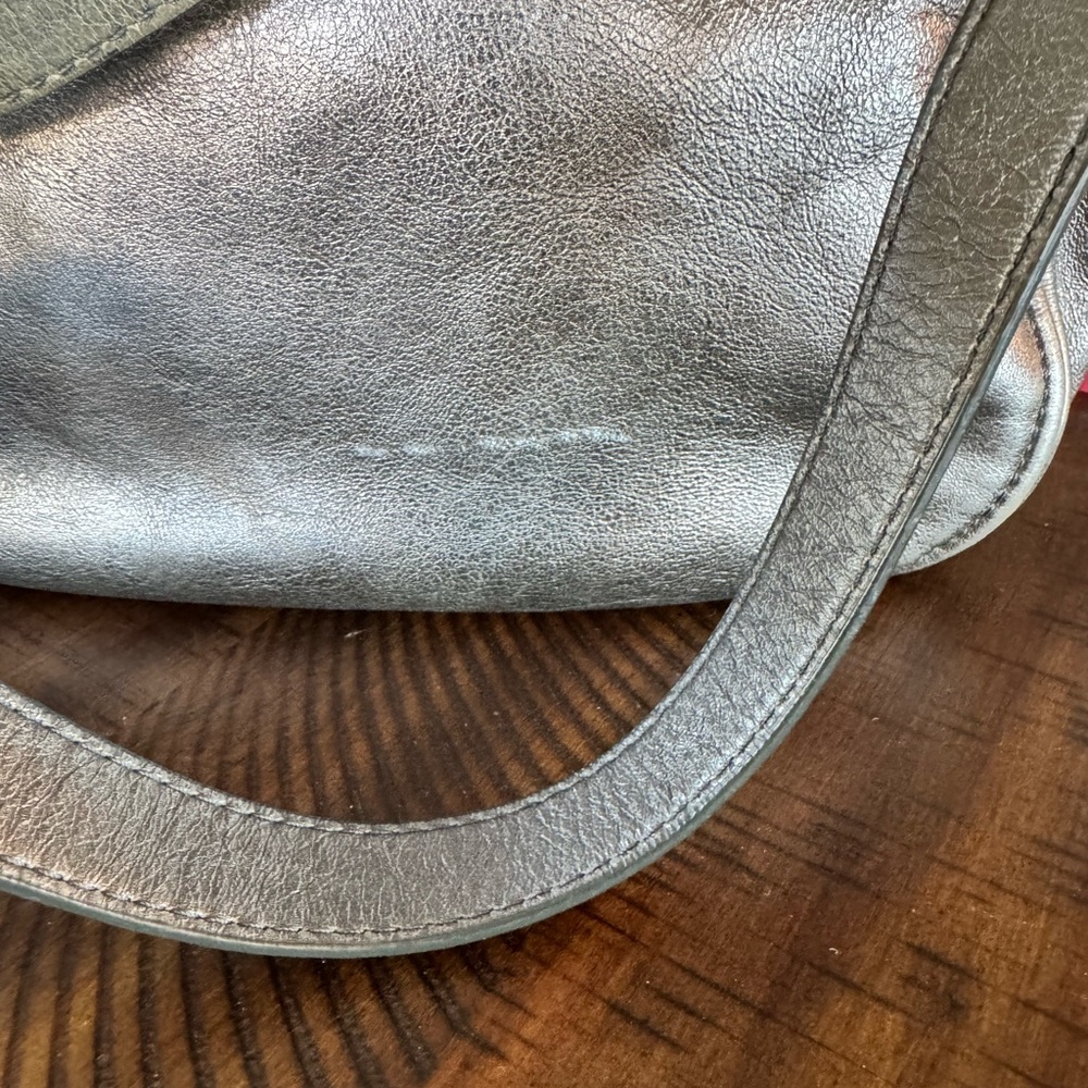 Coach Silver Leather Crossbody Bag - Picture 7 of 10